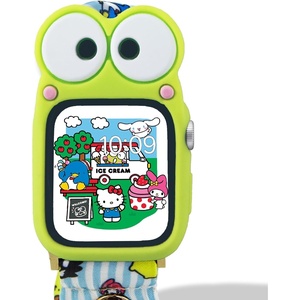 image:imageSonix x Sanrio Apple Watch Cover  Bumper Case for Apple Watch  Protective Silicone Cover  Fits 38mm40mm41mm  Hello Kitty  BlackKeroppi  Green