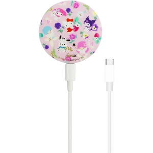 image:imageSonix x Sanrio MagLink Charger  Fast Wireless Magnetic Charger for iPhone and Apple MagSafe  65ft Cable USBC Included  HK amp Friends  Aspen VacationHello Kitty  Friends Floral
