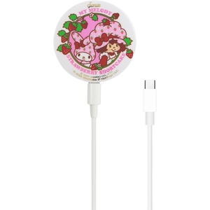 image:imageSonix x Sanrio MagLink Charger  Fast Wireless Magnetic Charger for iPhone and Apple MagSafe  65ft Cable USBC Included  HK amp Friends  Aspen VacationMy Mel ody x Strawberry Shortcake