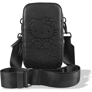 image:imageSonix x Sanrio Universal Phone Pouch  Crossbody Bag for Cell Phone 3in1 Phone Purse Wallet  Hello Kitty Black Bows  Vegan Patent Leather  Shiny Glossy FinishHello Kitty Bows  Pebbled  Matte Black