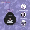 image:imageSonix x Sanrio Mini Backpack Charm  Tech Keychain Pouch Fuzzy Plush Character Coin Purse for Small Accessories Earbuds  Hello KittyKuromi