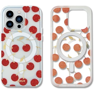 image:imageSonix Case for iPhone 14 Pro  Compatible with MagSafe  10ft Drop Tested  Strawberry MatchaGlitter  Cherry on Top