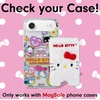 image:imageSonix x Monchhichi Plush Magnetic Phone Wallet  Cute Fuzzy Phone Card Holder Compatible with MagSafe Phones and Cases  ChimutanHello Kitty