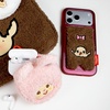image:imageSonix x Monchhichi Plush Magnetic Phone Wallet  Cute Fuzzy Phone Card Holder Compatible with MagSafe Phones and Cases  ChimutanMonchhichi Boy