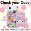 image:imageSonix x Monchhichi Plush Magnetic Phone Wallet  Cute Fuzzy Phone Card Holder Compatible with MagSafe Phones and Cases  ChimutanMy Melody