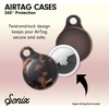 image:imageSonix Cases for Apple AirTags with Gold Carabiner  AirTag Hard Cover Protective Case  AirTag Holder Keychain  Jelly ApricotBrown Tort