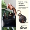 image:imageSonix Cases for Apple AirTags with Gold Carabiner  AirTag Hard Cover Protective Case  AirTag Holder Keychain  Jelly ApricotBrown Tort