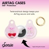image:imageSonix Cases for Apple AirTags with Gold Carabiner  AirTag Hard Cover Protective Case  AirTag Holder Keychain  Jelly ApricotCherry Love