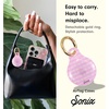image:imageSonix Cases for Apple AirTags with Gold Carabiner  AirTag Hard Cover Protective Case  AirTag Holder Keychain  Jelly ApricotGingham Pink