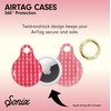 image:imageSonix Cases for Apple AirTags with Gold Carabiner  AirTag Hard Cover Protective Case  AirTag Holder Keychain  Jelly ApricotGingham Red
