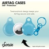 image:imageSonix Cases for Apple AirTags with Gold Carabiner  AirTag Hard Cover Protective Case  AirTag Holder Keychain  Jelly ApricotJelly Baby Blue