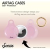 image:imageSonix Cases for Apple AirTags with Gold Carabiner  AirTag Hard Cover Protective Case  AirTag Holder Keychain  Jelly ApricotJelly Pink