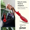 image:imageSonix Cases for Apple AirTags with Gold Carabiner  AirTag Hard Cover Protective Case  AirTag Holder Keychain  Jelly ApricotJelly Red