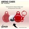 image:imageSonix Cases for Apple AirTags with Gold Carabiner  AirTag Hard Cover Protective Case  AirTag Holder Keychain  Jelly ApricotJelly Red