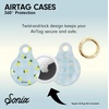 image:imageSonix Cases for Apple AirTags with Gold Carabiner  AirTag Hard Cover Protective Case  AirTag Holder Keychain  Jelly ApricotLemon Gingham