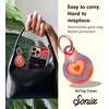 image:imageSonix Cases for Apple AirTags with Gold Carabiner  AirTag Hard Cover Protective Case  AirTag Holder Keychain  Jelly ApricotRainbow Heart
