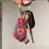image:imageSonix Cases for Apple AirTags with Gold Carabiner  AirTag Hard Cover Protective Case  AirTag Holder Keychain  Jelly ApricotRainbow Heart