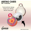 image:imageSonix Cases for Apple AirTags with Gold Carabiner  AirTag Hard Cover Protective Case  AirTag Holder Keychain  Jelly ApricotRainbow Heart