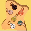 image:imageSonix Cases for Apple AirTags with Gold Carabiner  AirTag Hard Cover Protective Case  AirTag Holder Keychain  Jelly ApricotTerazzo Print  Confetti