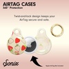 image:imageSonix Cases for Apple AirTags with Gold Carabiner  AirTag Hard Cover Protective Case  AirTag Holder Keychain  Jelly ApricotWild Strawberries