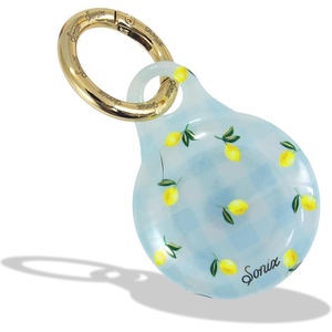 image:imageSonix Cases for Apple AirTags with Gold Carabiner  AirTag Hard Cover Protective Case  AirTag Holder Keychain  Jelly ApricotLemon Gingham
