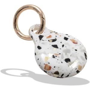 image:imageSonix Cases for Apple AirTags with Gold Carabiner  AirTag Hard Cover Protective Case  AirTag Holder Keychain  Jelly ApricotTerazzo Print  Confetti